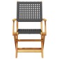 vidaXL 3-tlg. Bistro-Set Schwarz Poly Rattan und Massivholz vidaXL 3-tlg. Bistro-Set Schwarz Poly Rattan und Massivholz