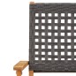 vidaXL 3-tlg. Bistro-Set Schwarz Poly Rattan und Massivholz vidaXL 3-tlg. Bistro-Set Schwarz Poly Rattan und Massivholz