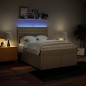 vidaXL Boxspringbett mit Matratze Creme 140x200 cm Stoff vidaXL Boxspringbett mit Matratze Creme 140x200 cm Stoff