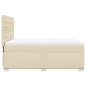 vidaXL Boxspringbett mit Matratze Creme 140x200 cm Stoff vidaXL Boxspringbett mit Matratze Creme 140x200 cm Stoff