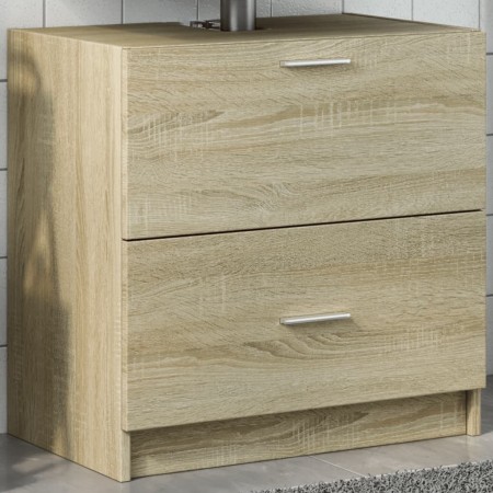 vidaXL Waschbeckenunterschrank Sonoma-Eiche 59x37x59 cm Holzwerkstoff