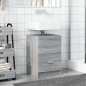 vidaXL Waschbeckenunterschrank Grau Sonoma 40x37x59 cm Holzwerkstoff vidaXL Waschbeckenunterschrank Grau Sonoma 40x37x59 cm Holzwerkstoff