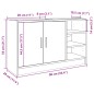 vidaXL Waschbeckenunterschrank Betongrau 90x29x55 cm Holzwerkstoff vidaXL Waschbeckenunterschrank Betongrau 90x29x55 cm Holzwerkstoff