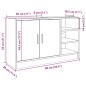 vidaXL Waschbeckenunterschrank Grau Sonoma 90x29x55 cm Holzwerkstoff vidaXL Waschbeckenunterschrank Grau Sonoma 90x29x55 cm Holzwerkstoff