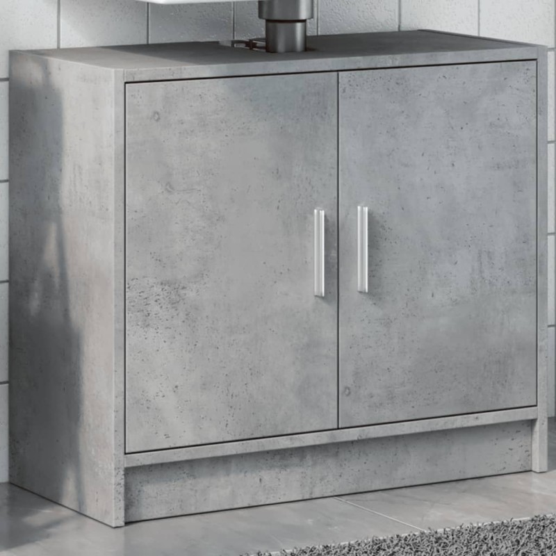 vidaXL Waschbeckenunterschrank Betongrau 63x29x55 cm Holzwerkstoff vidaXL Waschbeckenunterschrank Betongrau 63x29x55 cm Holzwerkstoff