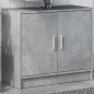 vidaXL Waschbeckenunterschrank Betongrau 63x29x55 cm Holzwerkstoff vidaXL Waschbeckenunterschrank Betongrau 63x29x55 cm Holzwerkstoff