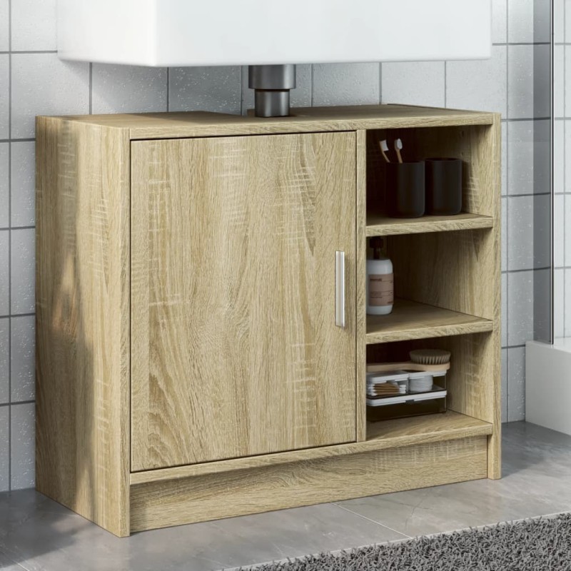 vidaXL Waschbeckenunterschrank Sonoma-Eiche 63x29x55 cm Holzwerkstoff vidaXL Waschbeckenunterschrank Sonoma-Eiche 63x29x55 cm Holzwerkstoff