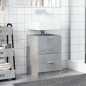 vidaXL Waschbeckenunterschrank Betongrau 40x37x59 cm Holzwerkstoff vidaXL Waschbeckenunterschrank Betongrau 40x37x59 cm Holzwerkstoff