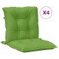 vidaXL Niedriglehner-Auflagen 4 Stk. Melange Grün 100x50x7 cm Stoff vidaXL Niedriglehner-Auflagen 4 Stk. Melange Grün 100x50x7 cm Stoff