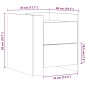 vidaXL Nachttisch Braun Eichen-Optik 45x50x50 cm Holzwerkstoff vidaXL Nachttisch Braun Eichen-Optik 45x50x50 cm Holzwerkstoff