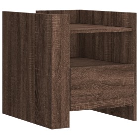 vidaXL Nachttisch Braun Eichen-Optik 45x50x50 cm Holzwerkstoff