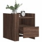 vidaXL Nachttisch Braun Eichen-Optik 45x50x50 cm Holzwerkstoff vidaXL Nachttisch Braun Eichen-Optik 45x50x50 cm Holzwerkstoff