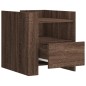 vidaXL Nachttisch Braun Eichen-Optik 45x50x50 cm Holzwerkstoff vidaXL Nachttisch Braun Eichen-Optik 45x50x50 cm Holzwerkstoff