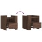 vidaXL Nachttisch Braun Eichen-Optik 45x50x50 cm Holzwerkstoff vidaXL Nachttisch Braun Eichen-Optik 45x50x50 cm Holzwerkstoff