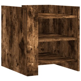 vidaXL Nachttisch Räuchereiche 45x50x50 cm Holzwerkstoff