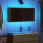 vidaXL LED-Spiegelschrank Sonoma-Eiche 100x12x45 cm Holzwerkstoff vidaXL LED-Spiegelschrank Sonoma-Eiche 100x12x45 cm Holzwerkstoff
