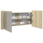 vidaXL LED-Spiegelschrank Sonoma-Eiche 100x12x45 cm Holzwerkstoff vidaXL LED-Spiegelschrank Sonoma-Eiche 100x12x45 cm Holzwerkstoff