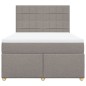 vidaXL Boxspringbett mit Matratze Taupe 160x200 cm Stoff vidaXL Boxspringbett mit Matratze Taupe 160x200 cm Stoff