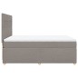 vidaXL Boxspringbett mit Matratze Taupe 160x200 cm Stoff vidaXL Boxspringbett mit Matratze Taupe 160x200 cm Stoff