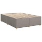 vidaXL Boxspringbett mit Matratze Taupe 160x200 cm Stoff vidaXL Boxspringbett mit Matratze Taupe 160x200 cm Stoff