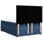 vidaXL Boxspringbett mit Matratze Blau 160x200 cm Stoff vidaXL Boxspringbett mit Matratze Blau 160x200 cm Stoff