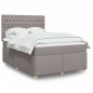 vidaXL Boxspringbett mit Matratze Taupe 160x200 cm Stoff vidaXL Boxspringbett mit Matratze Taupe 160x200 cm Stoff