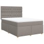 vidaXL Boxspringbett mit Matratze Taupe 160x200 cm Stoff vidaXL Boxspringbett mit Matratze Taupe 160x200 cm Stoff