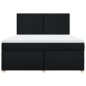 vidaXL Boxspringbett mit Matratze Schwarz 180x200 cm Stoff vidaXL Boxspringbett mit Matratze Schwarz 180x200 cm Stoff