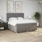 vidaXL Boxspringbett mit Matratze Taupe 180x200 cm Stoff vidaXL Boxspringbett mit Matratze Taupe 180x200 cm Stoff