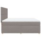 vidaXL Boxspringbett mit Matratze Taupe 180x200 cm Stoff vidaXL Boxspringbett mit Matratze Taupe 180x200 cm Stoff