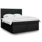 vidaXL Boxspringbett mit Matratze Schwarz 180x200 cm Stoff vidaXL Boxspringbett mit Matratze Schwarz 180x200 cm Stoff