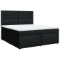 vidaXL Boxspringbett mit Matratze Schwarz 180x200 cm Stoff vidaXL Boxspringbett mit Matratze Schwarz 180x200 cm Stoff