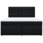 vidaXL Boxspringbett mit Matratze Schwarz 180x200 cm Stoff vidaXL Boxspringbett mit Matratze Schwarz 180x200 cm Stoff