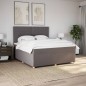 vidaXL Boxspringbett mit Matratze Taupe 180x200 cm Stoff vidaXL Boxspringbett mit Matratze Taupe 180x200 cm Stoff