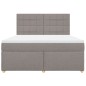 vidaXL Boxspringbett mit Matratze Taupe 180x200 cm Stoff vidaXL Boxspringbett mit Matratze Taupe 180x200 cm Stoff