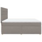 vidaXL Boxspringbett mit Matratze Taupe 180x200 cm Stoff vidaXL Boxspringbett mit Matratze Taupe 180x200 cm Stoff