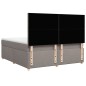 vidaXL Boxspringbett mit Matratze Taupe 180x200 cm Stoff vidaXL Boxspringbett mit Matratze Taupe 180x200 cm Stoff