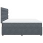 vidaXL Boxspringbett mit Matratze Dunkelgrau 180x200 cm Samt vidaXL Boxspringbett mit Matratze Dunkelgrau 180x200 cm Samt