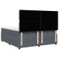 vidaXL Boxspringbett mit Matratze Dunkelgrau 180x200 cm Samt vidaXL Boxspringbett mit Matratze Dunkelgrau 180x200 cm Samt