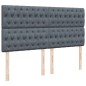 vidaXL Boxspringbett mit Matratze Dunkelgrau 180x200 cm Samt vidaXL Boxspringbett mit Matratze Dunkelgrau 180x200 cm Samt