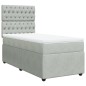 vidaXL Boxspringbett mit Matratze Hellgrau 80x200 cm Samt vidaXL Boxspringbett mit Matratze Hellgrau 80x200 cm Samt