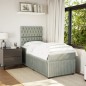 vidaXL Boxspringbett mit Matratze Hellgrau 80x200 cm Samt vidaXL Boxspringbett mit Matratze Hellgrau 80x200 cm Samt
