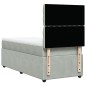 vidaXL Boxspringbett mit Matratze Hellgrau 80x200 cm Samt vidaXL Boxspringbett mit Matratze Hellgrau 80x200 cm Samt