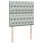 vidaXL Boxspringbett mit Matratze Hellgrau 80x200 cm Samt vidaXL Boxspringbett mit Matratze Hellgrau 80x200 cm Samt