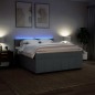 vidaXL Boxspringbett mit Matratze Dunkelgrau 180x200 cm Stoff