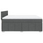 vidaXL Boxspringbett mit Matratze Dunkelgrau 180x200 cm Stoff vidaXL Boxspringbett mit Matratze Dunkelgrau 180x200 cm Stoff