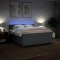 vidaXL Boxspringbett mit Matratze Dunkelgrau 180x200 cm Stoff vidaXL Boxspringbett mit Matratze Dunkelgrau 180x200 cm Stoff