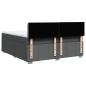vidaXL Boxspringbett mit Matratze Dunkelgrau 180x200 cm Stoff vidaXL Boxspringbett mit Matratze Dunkelgrau 180x200 cm Stoff