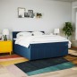 vidaXL Boxspringbett mit Matratze Blau 180x200 cm Stoff vidaXL Boxspringbett mit Matratze Blau 180x200 cm Stoff