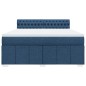 vidaXL Boxspringbett mit Matratze Blau 180x200 cm Stoff vidaXL Boxspringbett mit Matratze Blau 180x200 cm Stoff